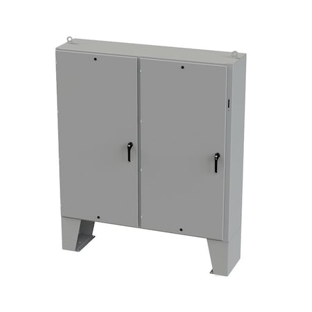 Saginaw Control & Engineering 3 Point Latch with Coinproof/Padlock Handle Electrical Enclosures, 72 in H, 18 in D, 73 in W SCE-72XEL7318LP